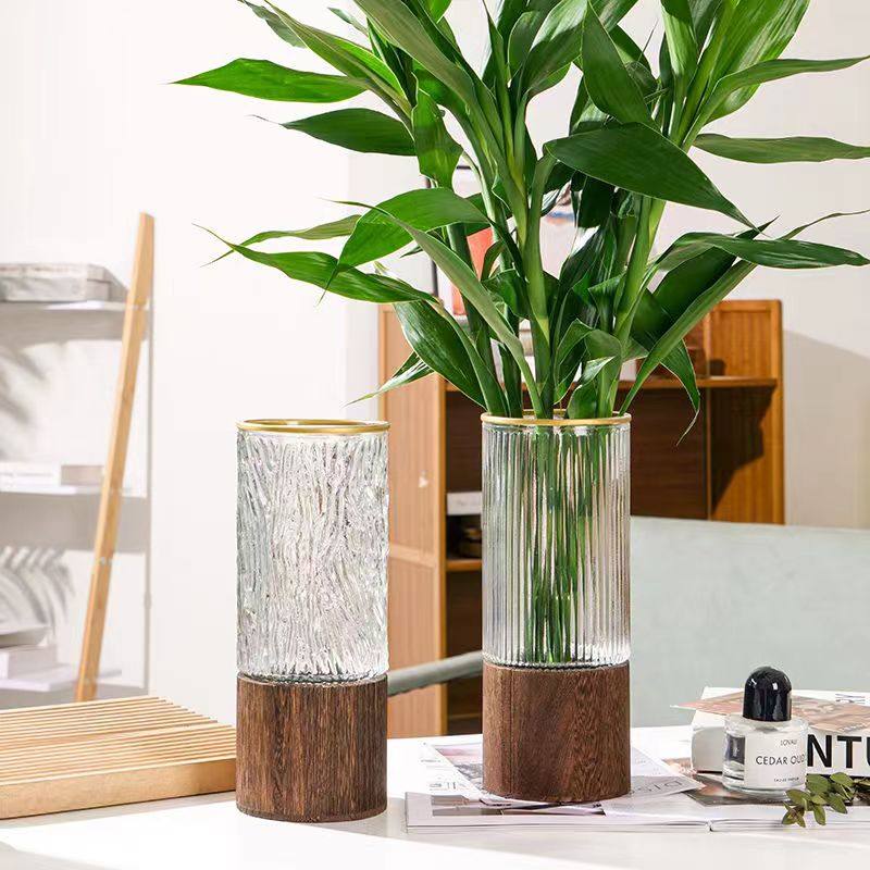 速发欧式创玫玻璃花瓶水培水培富贵竹花瑰插意瓶餐桌装饰摆饰