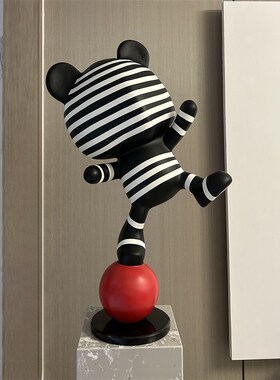 速发杂创熊落地摆件客厅装高品沙发电视柜旁边大件技意艺术饰级感