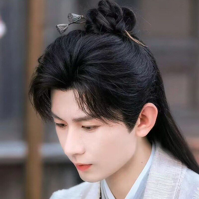 速发汉服假发男长发李相夷时尚潮流国风少年高马尾古风侠气全头套