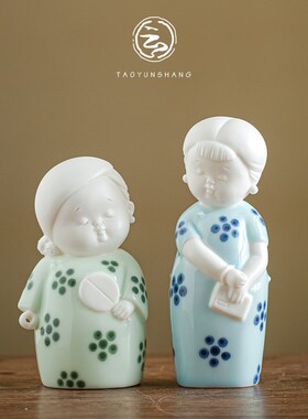 速发器中式创意旗袍仕香插摆件陶瓷香座插香新线香室内檀香家用薰