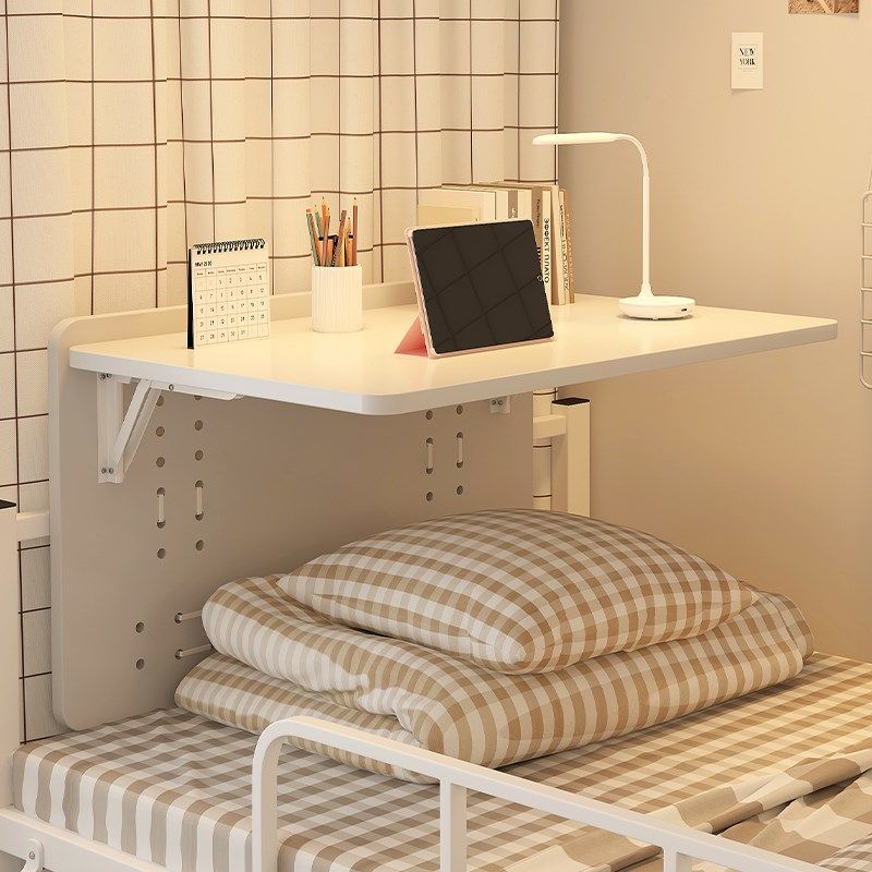 速发床上懒人电脑简易小桌子大学生寝室宿舍铺空可折叠书桌上悬下