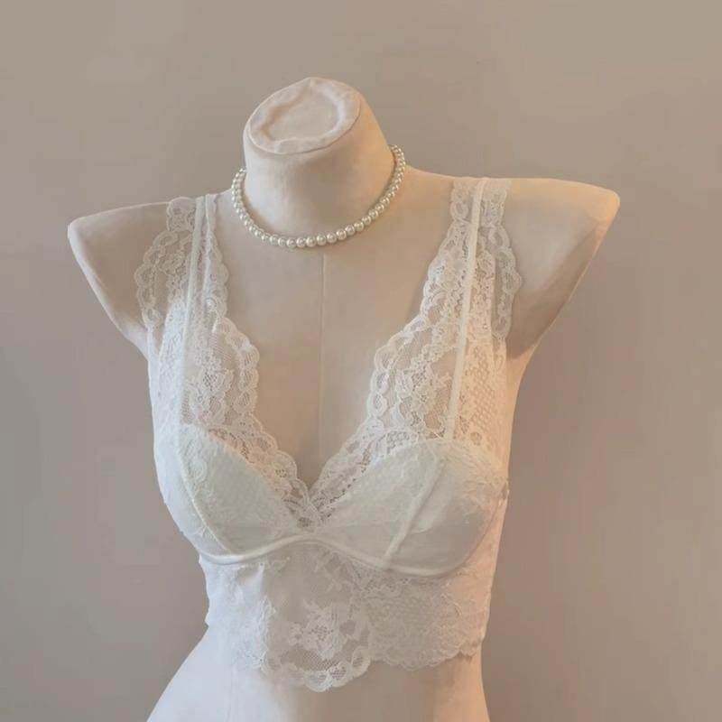 法式蕾丝内衣小胸聚拢无钢圈白色内搭叠穿吊带背心性感文胸罩套装,女士内衣/男士内衣/家居服,文胸,淘宝优惠券,粉丝福利购,淘宝优惠卷
