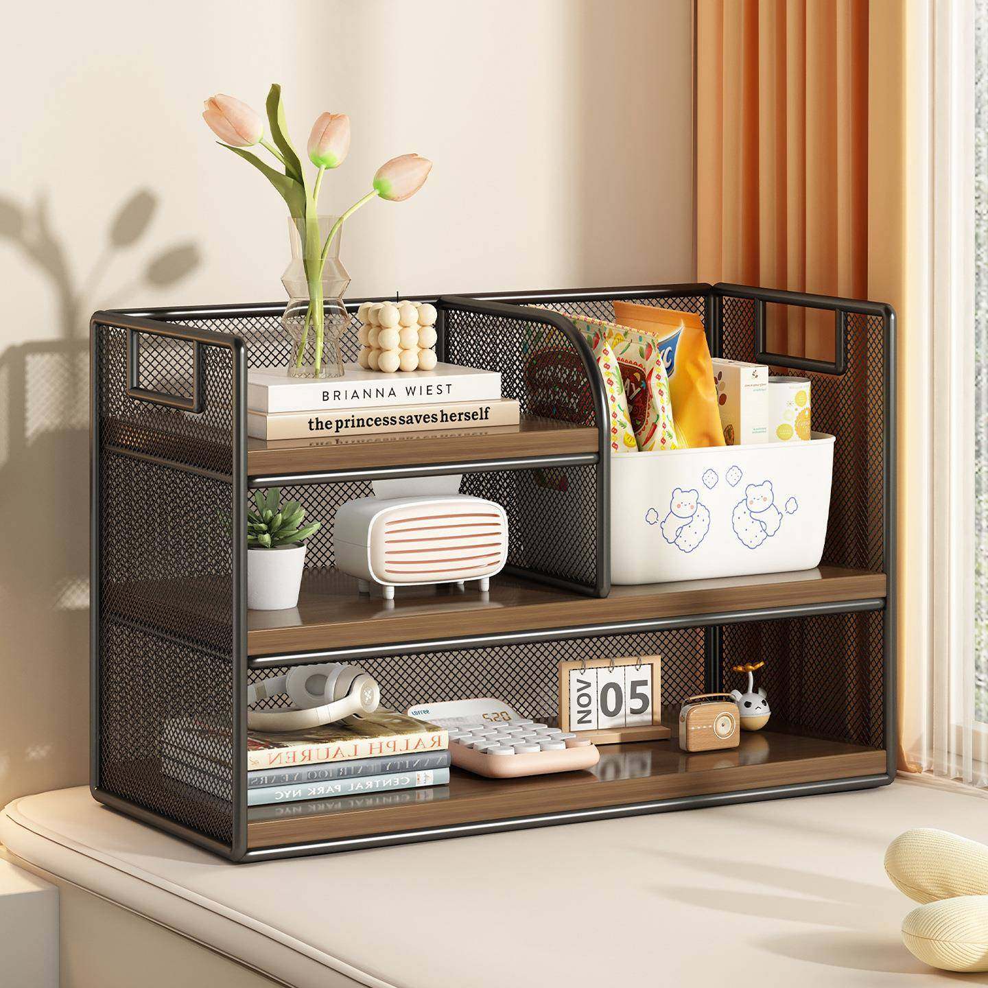 书桌收纳置物架学科分类学生书本收纳架文件整理桌面书立分层书架,收纳整理,书桌收纳置物架,淘宝优惠券,粉丝福利购,淘宝优惠卷