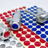 滴胶冷热贴水龙头冷热标识 螺丝 角阀红蓝贴标志滴塑龙头分色标签