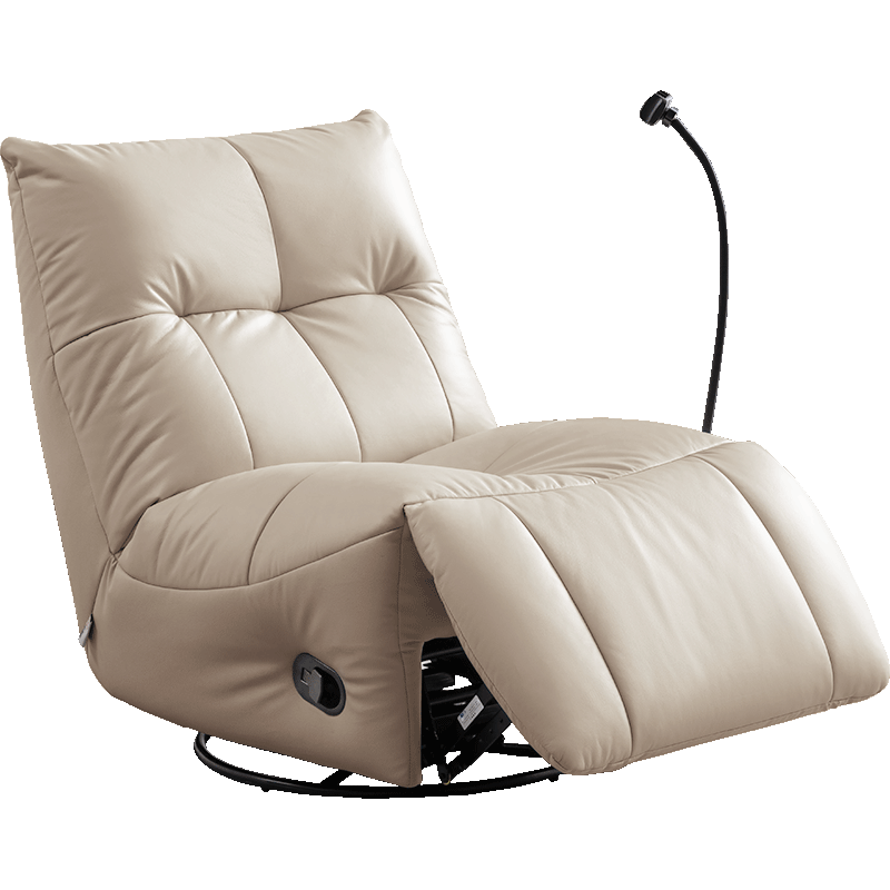 芝华仕真皮沙发可转躺椅毛毛虫阳台客厅单人座椅30131