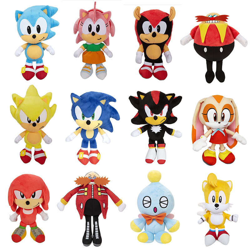 跨境索尼克毛绒玩具跨境热销Q版索尼克背包sonic 夏特 塔尔斯
