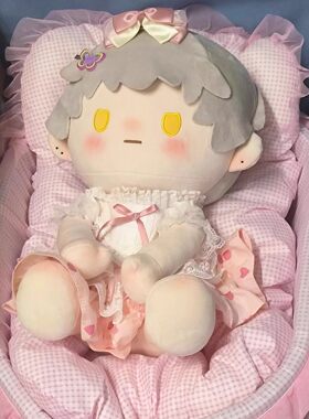 40cm娃牀棉花娃娃20厘米睡牀家俱扮家家酒bjd小窝玩偶公仔可爱场