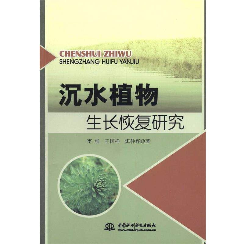 李强,王国祥,宋仲容沉水植物生长恢复研究（正版旧书包邮）中国水利水电出版社9787517012290