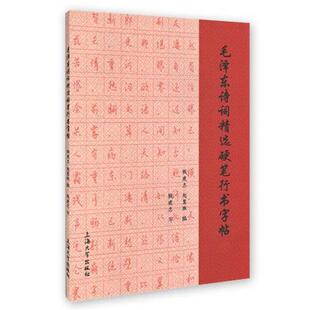 钱建忠,赵慧珠 编毛泽东诗词精选硬笔行书字帖（正版旧书包邮）上海大学出版社9787811188400