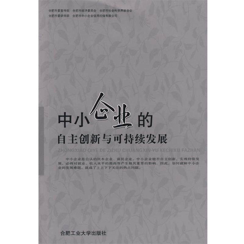 合肥市委宣传部　等编中小企业的自主创新与可持续发展（正版旧书包邮）合肥工业大学出版社9787810938976