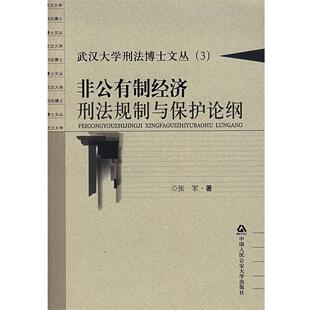 张军 著非公有制经济刑法规制与保护论纲（正版旧书包邮）公安大学出版社9787811097108