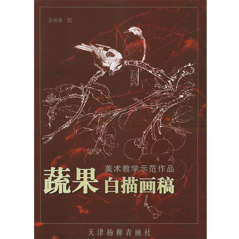 金湧焱 绘蔬果白描画稿&mdash;美术教学示范作品（正版旧书包邮）天津杨柳青画社9787805035161