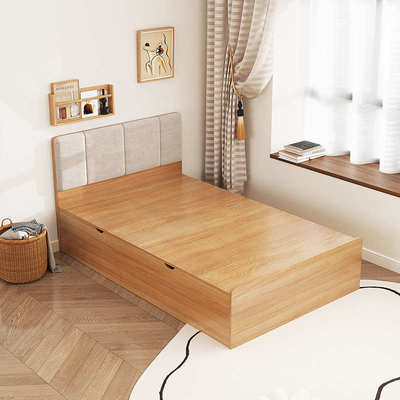 一米单人床1.2米小户型侧翻高箱储物床现代简约气压升降收纳床