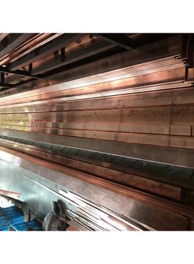 T2T3红铜材紫铜排镀锡铜排TMY母线排加工打孔接地铜排厚1.5-12mm