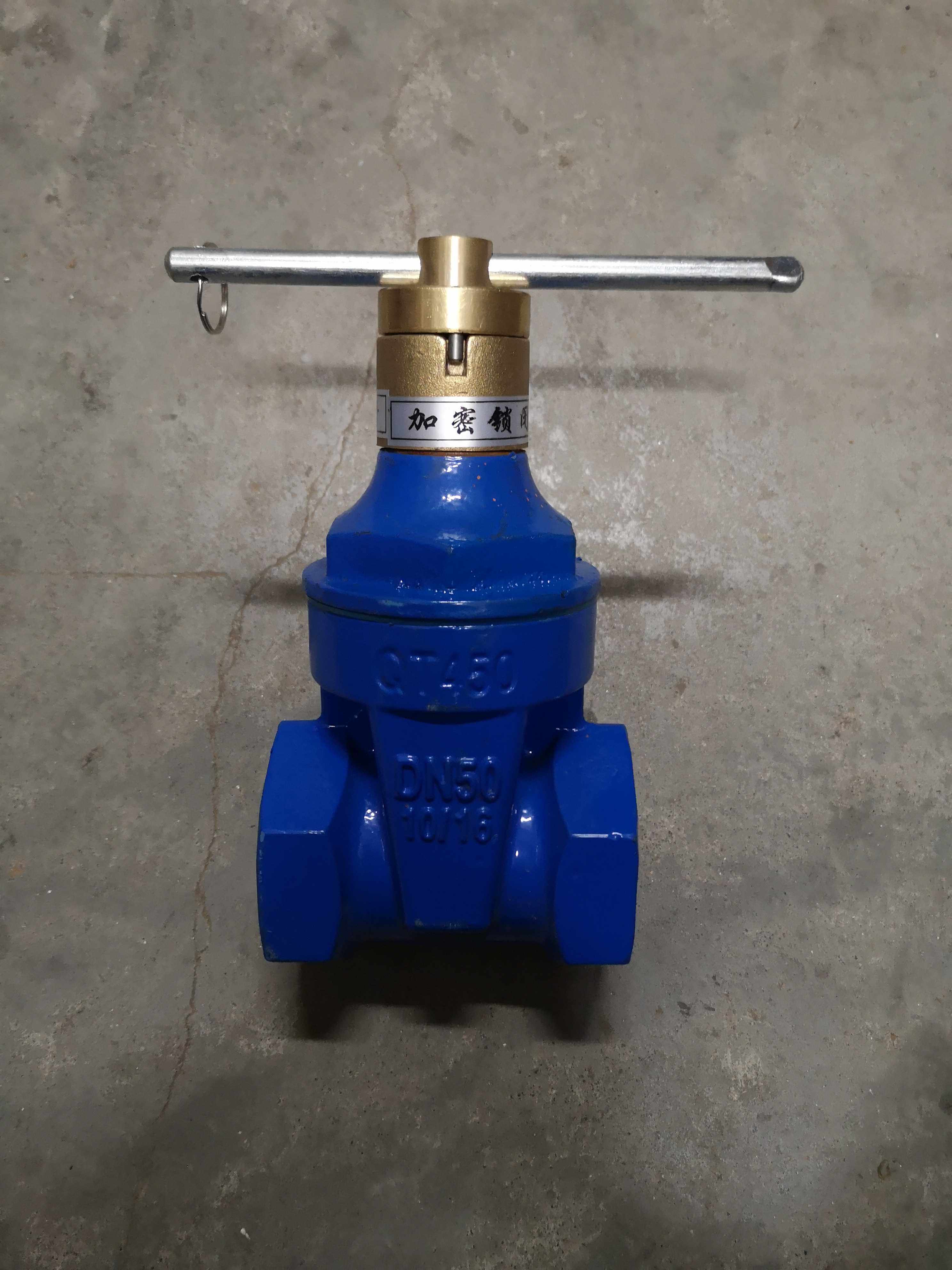 磁性加密丝口软密封闸阀自来水管道表前阀专用磁性锁闭阀