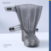 套硅胶耐磨加厚雨天防雨靴儿童 赶海靴子防滑脚套雨鞋 防水鞋 套男款