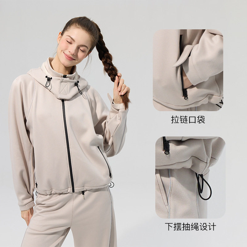仿牛仔工装外套防泼水可拆卸帽子