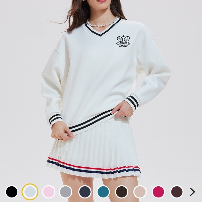 运动户外网球服套装宽松美式