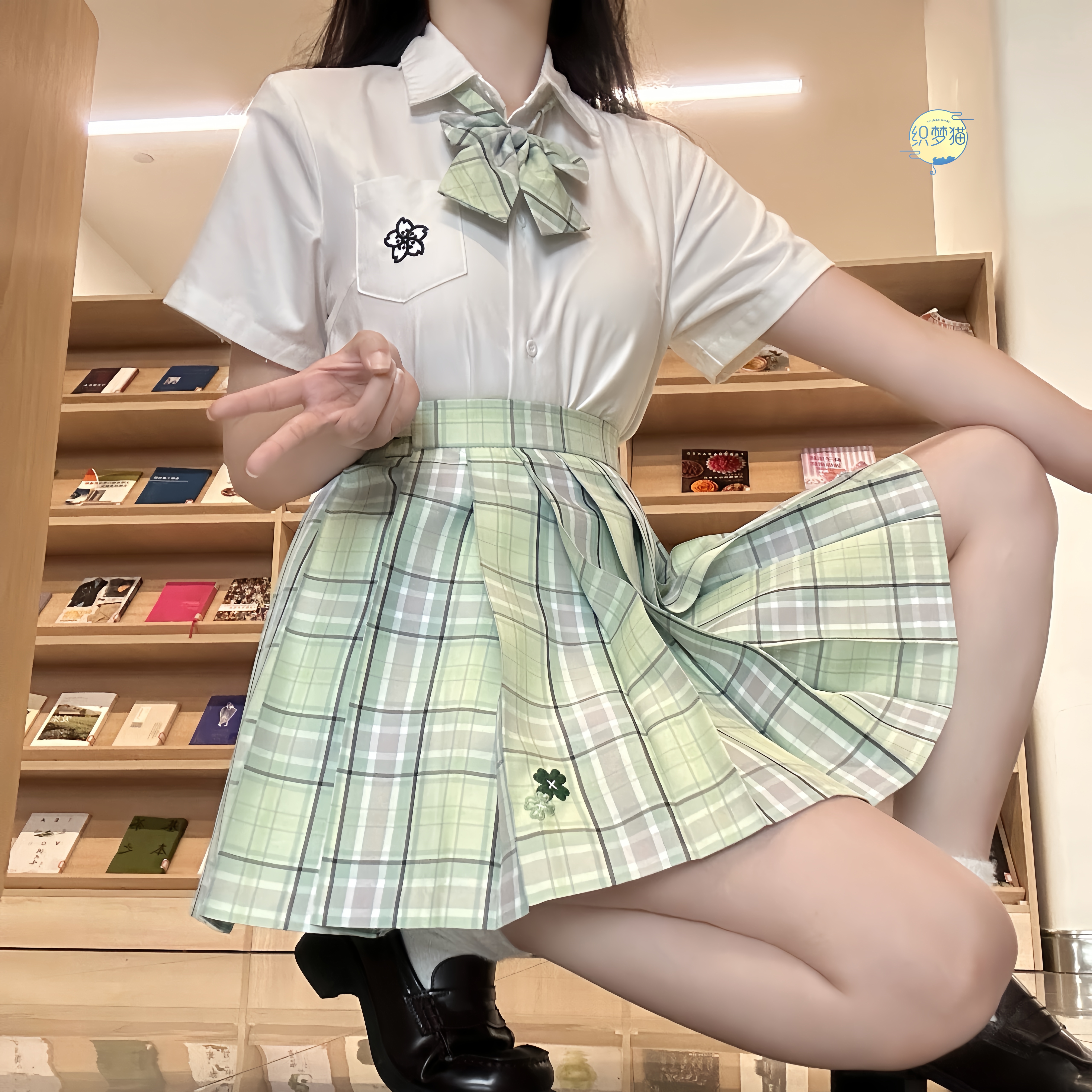 织梦猫(香芋抹茶)原创JK格裙