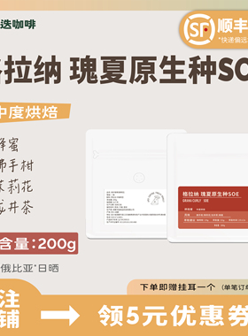UFO啡迭 格拉纳 瑰夏原生种SOE阿拉比卡烘焙意式咖啡豆代磨粉200g