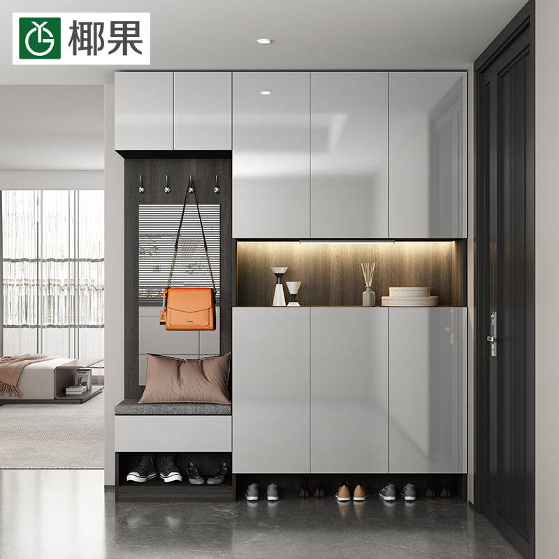 椰果鞋柜门口家用一体入户玄关柜简约现代大容量收纳储物柜子门厅高性价比高么？
