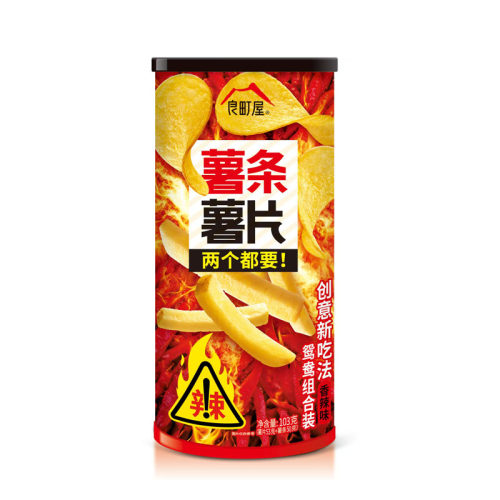 一罐双拼薯片+薯条原切薯片
