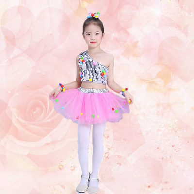 六一儿童演出服蓬蓬裙可爱亮片纱裙幼儿园走秀舞蹈公主裙表演服装