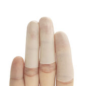 无硫指套白色切口无硫手指套无尘橡胶一次性触屏无硫指套均码 1000