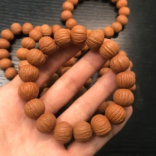 野生猴头土豪手串老树原籽无修盘玩小核桃文玩佛珠手链手串轻奢