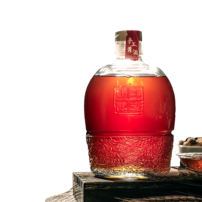 紹興花雕酒無焦糖色懂紹十八年陳半干型黃酒1.5L壇裝手工糯米老酒