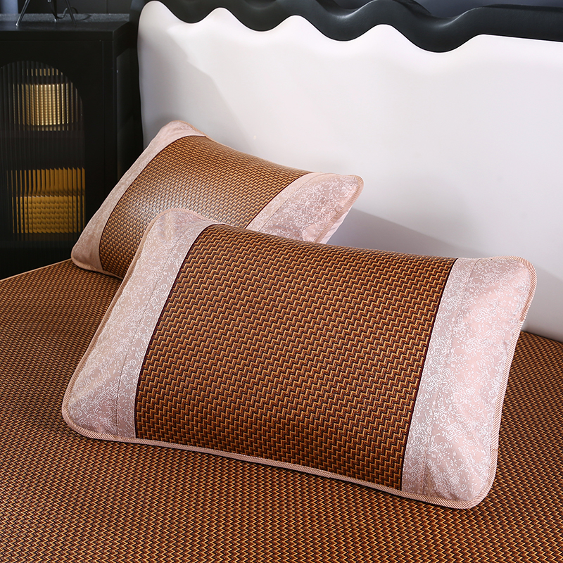 夏凉席枕套冰丝凉席枕套夏季凉席枕套冰丝凉席枕套单人两只一对装