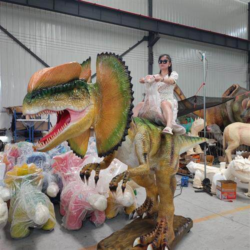 仿真骑乘恐龙儿童游乐设备互动娱乐亲子恐龙恐龙模型会动会叫