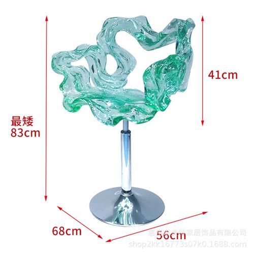 现代创意环氧树脂餐椅吧台靠背椅酒店客厅会所软装设计师透明椅子