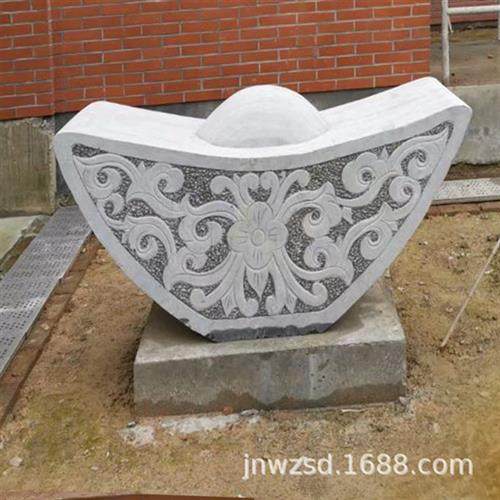 旺正石雕青石元宝图片古代石制铜钱雕塑报价仿古石头字钱