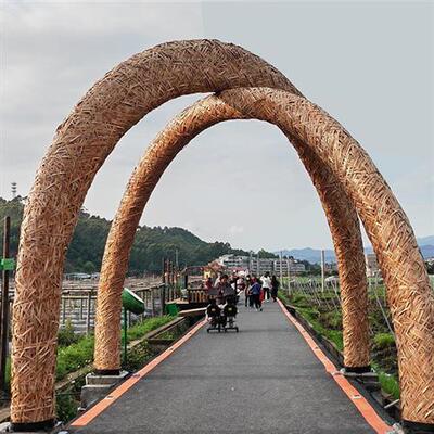 竹编户外景观雕塑大型艺术装置乡村振兴网红打卡点美丽夜景工程