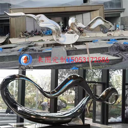 大型不锈钢雕塑户外圆环凤凰金属摆件定制价值观景观园林雕塑厂家