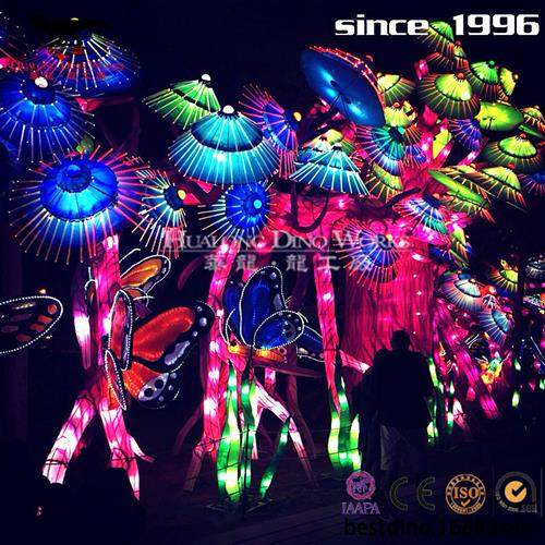 新款彩灯花灯宫灯春节元宵节庙会活动美陈引流自贡灯会厂家.