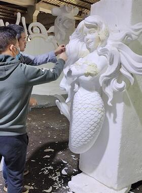 卡通D泡沫城堡道具模型泡雕塑制定造型美陈景观玻璃钢泡沫雕塑