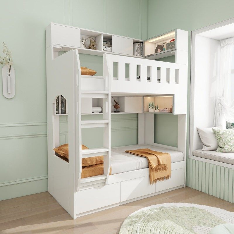 香港包邮子母床高架床上床下桌儿童树屋床衣柜高箱碌架床储物柜,住宅家具,衣柜床,淘宝优惠券,粉丝福利购,淘宝优惠卷