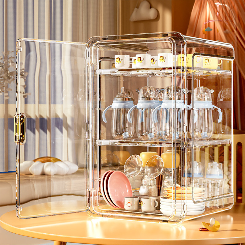 奶瓶收纳盒多层置物架桌面置物架茶具杯子盘子卧室客厅宿舍收纳柜,收纳整理,茶具收纳盒,淘宝优惠券,粉丝福利购,淘宝优惠卷