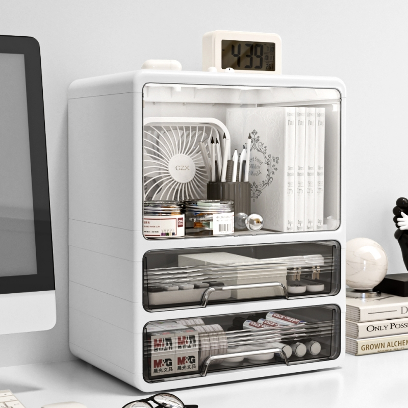 桌面抽屉式透明收纳盒