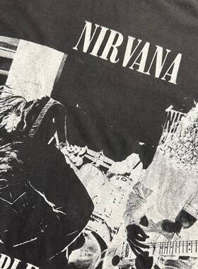 WHO CARE复古大百科 1990' NIRVANA BLEACH长袖T恤 美式vintage