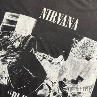 WHO CARE复古大百科 1990' NIRVANA BLEACH长袖T恤 美式vintage