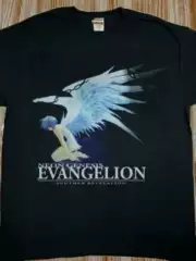 Who Care Retro Encyclopedia Dark Style Anime Eva Rei Ayanami Short-Sleeved Shirt with Drapey, Loose Fit in Large Size