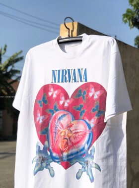 NIRVANA Long Sleeve vintage涅槃乐队pandabuy摇滚Tour长袖T恤