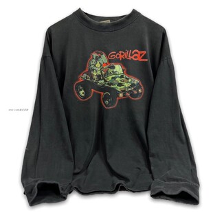 Gorillaz Long Sleeve Murdoc Niccals街头顽童虚拟乐队长袖T恤