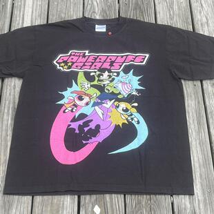 WHO CARE复古大百科the powerpuff girls飞天小女警可爱短袖T恤