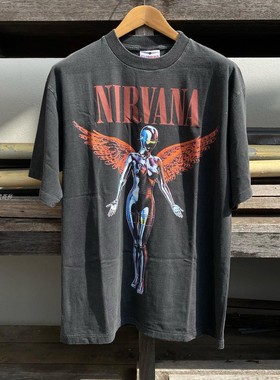 nirvana Krist Novoselic shortsleeves logo涅槃乐队独特短袖T恤