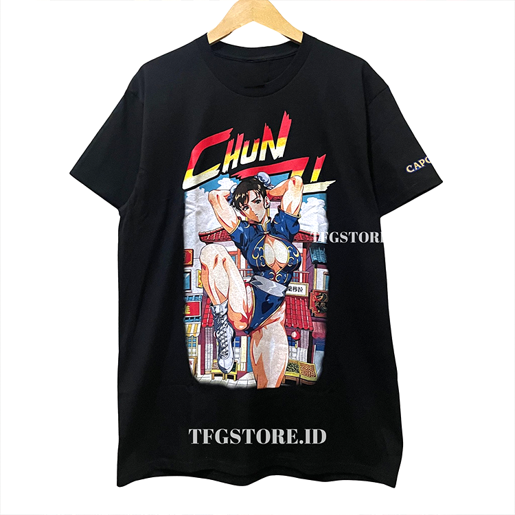 WHO CARE复古大百科  街头霸王2世界勇士春丽休闲宽松潮流短袖T恤