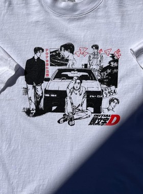 Initial D头文字DDarkness高街嘻哈简约短袖宽松T恤short sleeves